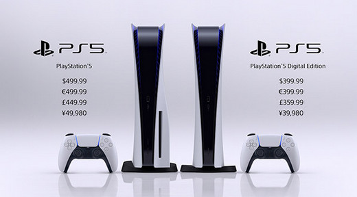 PS5价格公布：带光驱版499美元，首发游戏名单公开！