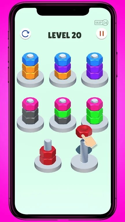 螺丝颜色排序游戏下载-螺丝颜色排序游戏官方安卓版 1.1