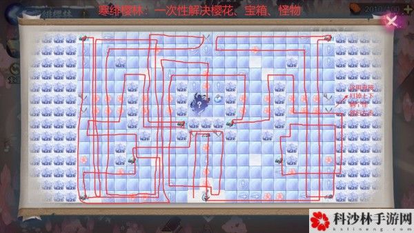 阴阳师雪落樱祭第四天怎么通关？寒绯樱林全成就通关路线图一览[视频][多图]图片2