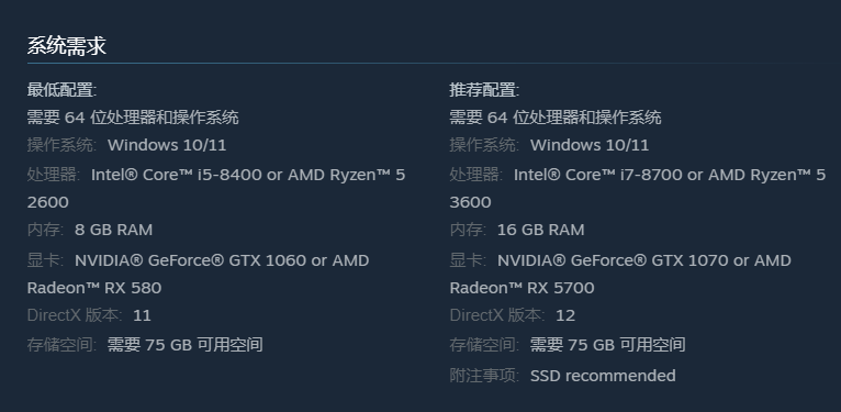 《木卫四协议》PC配置要求公布，推荐GTX1070及以上显卡