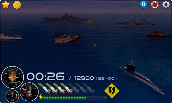 无声潜艇v7.19-无声潜艇是一款紧张刺激的休闲益智类游戏