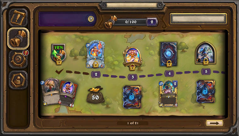 《炉石传说》巫妖王的进军奖励路线一览