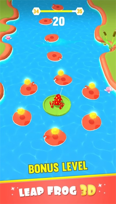 跳跃青蛙v9.36-跳跃青蛙玩家将控制一只可爱的青蛙在水上平台中跳跃前进