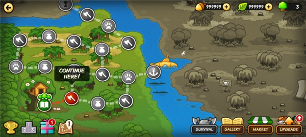 森林防御战猴子传奇v9.66-森林防御战猴子传奇玩家需在树之间攀爬以获取香蕉资源