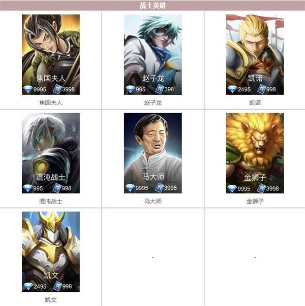 王者精英5v5最强英雄介绍-英雄最佳阵容推荐