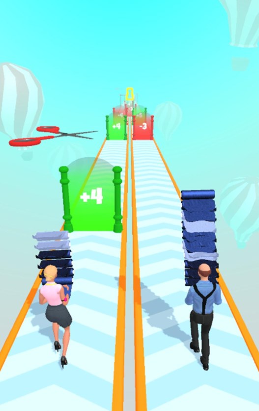 布料跑起来v2.96-布料跑起来玩家需在两个角色间不断传递布料
