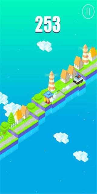 汽车跳一跳v1.73-汽车跳一跳玩家只需轻触屏幕控制小汽车跳跃