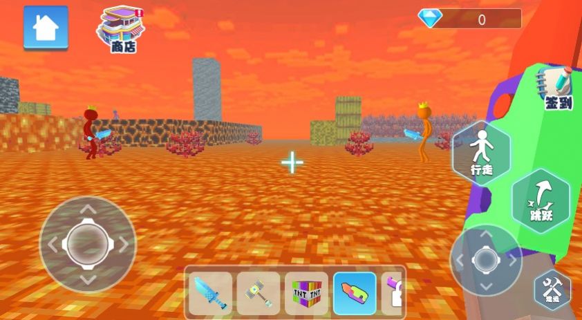 火柴人vS沙盒世界v9.55-火柴人VS沙盒世界游戏是一款独具特色的开放世界冒险游戏