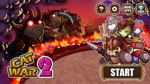 猫狗大战2v2.50-猫狗大战2是一款画风奇特的策略塔防类游戏