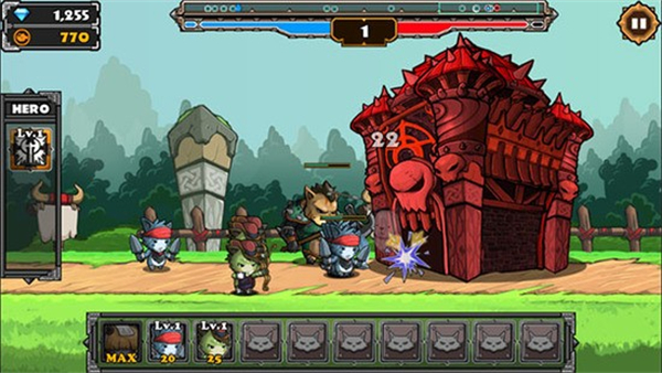 猫狗大战2v2.50-猫狗大战2是一款画风奇特的策略塔防类游戏