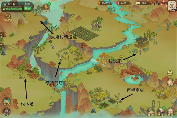 桃源记2赤丘山精卫放置点位：解锁赤丘山的“精卫宝藏”，放置点位全攻略